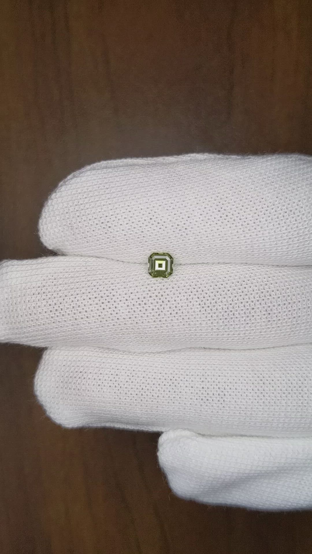 0.49 Ct. Green Sapphire from Ceylon (Sri Lanka) Size Video