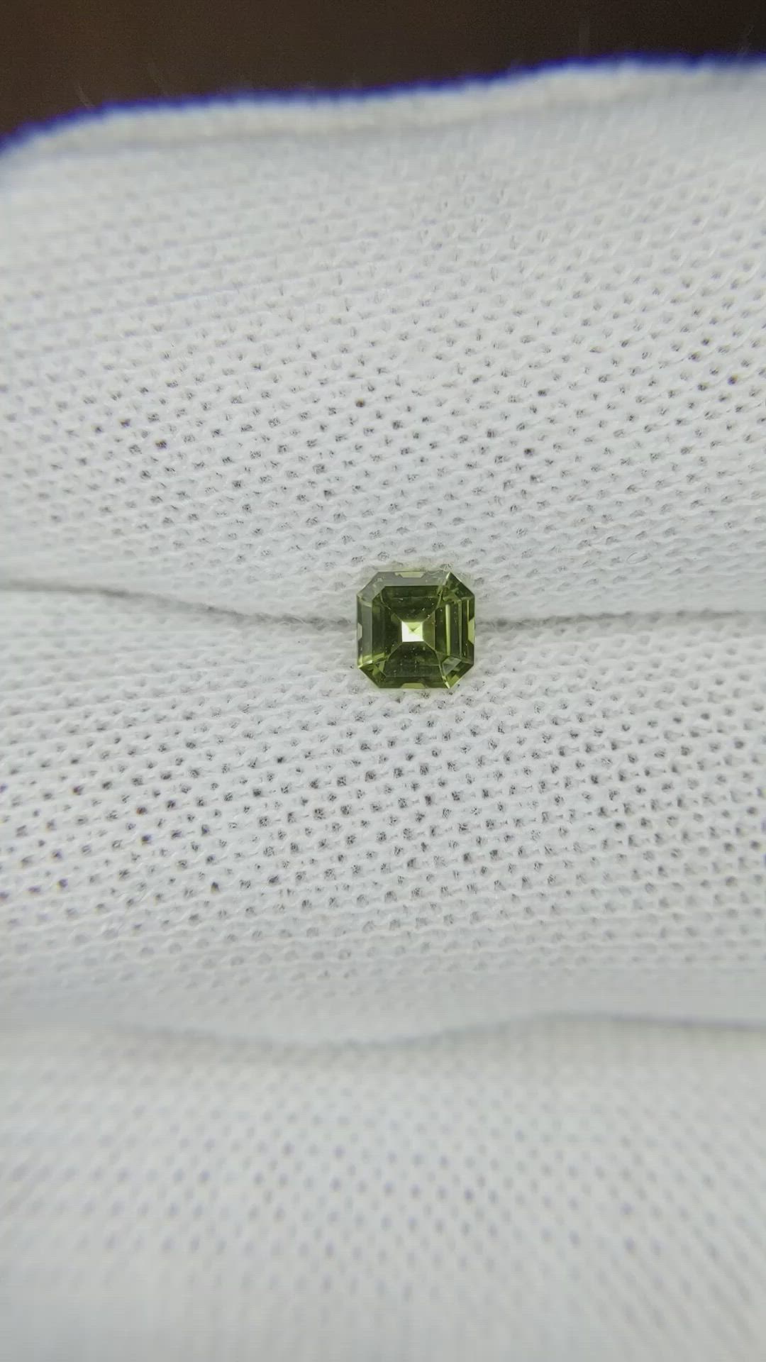 0.49 Ct. Green Sapphire from Ceylon (Sri Lanka) Size Video