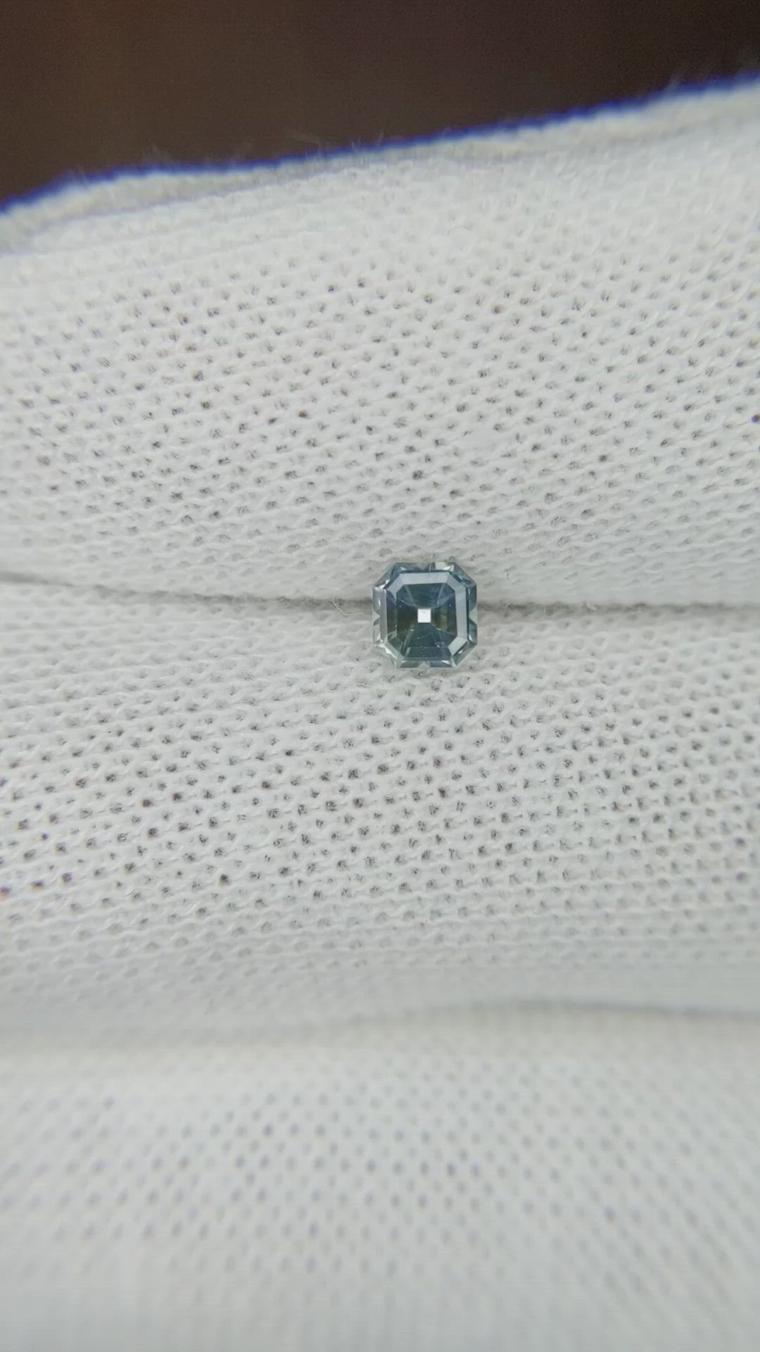 0.40 Ct. Greenish Blue Sapphire from Ceylon (Sri Lanka) Size Video