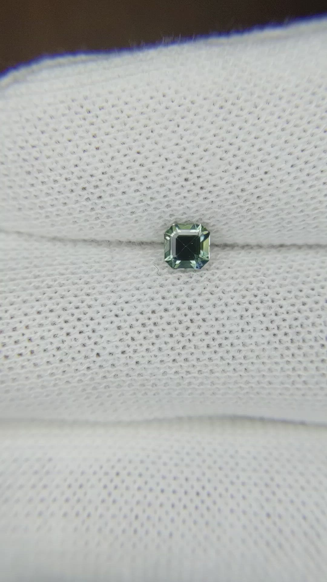 0.47 Ct. Bluish Green Sapphire from Ceylon (Sri Lanka) Size Video