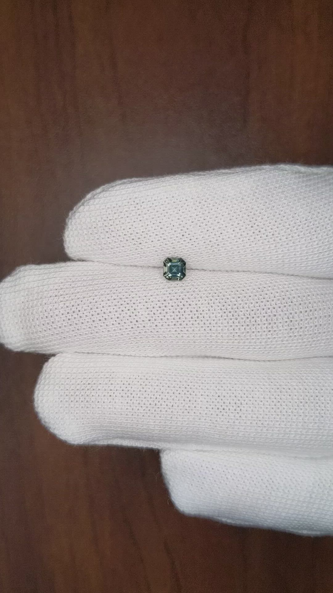 0.47 Ct. Bluish Green Sapphire from Ceylon (Sri Lanka) Size Video