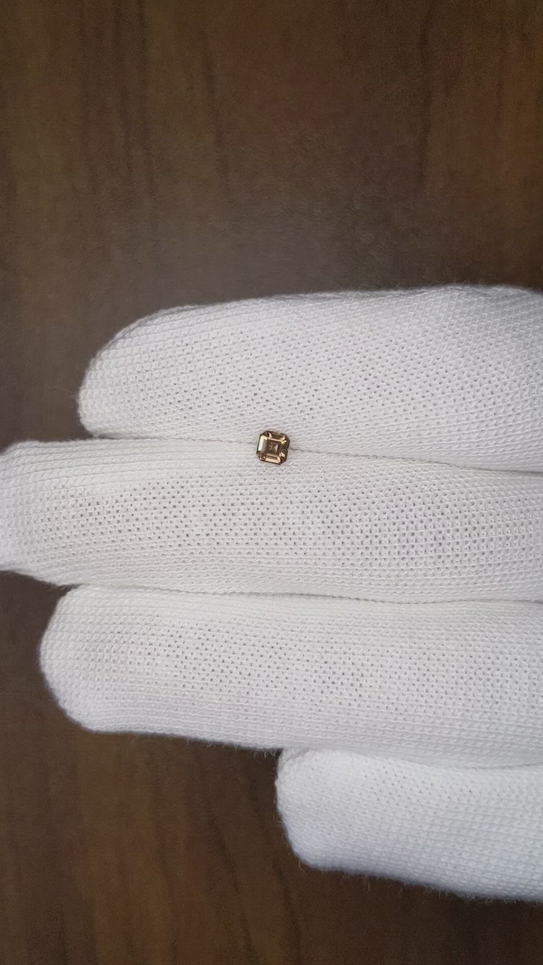 0.27 Ct. Greenish Brown Sapphire from Ceylon (Sri Lanka) Size Video