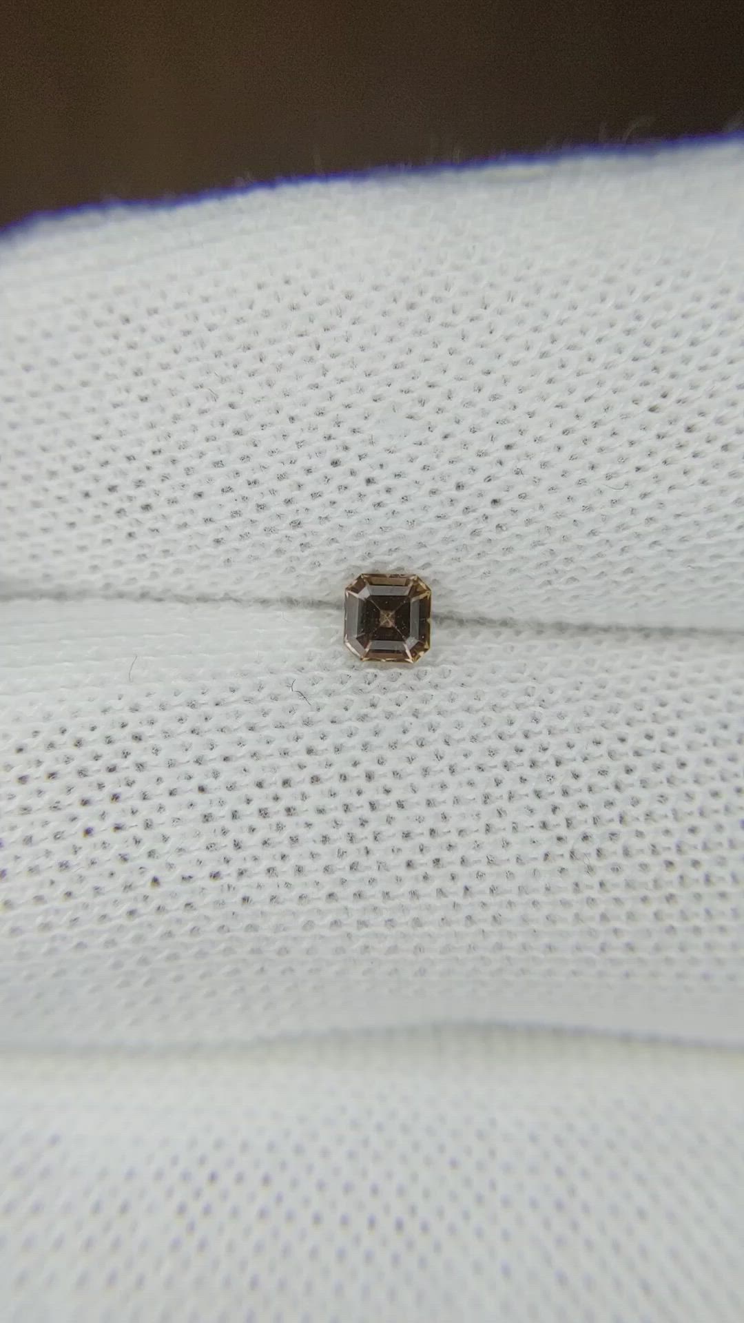 0.27 Ct. Greenish Brown Sapphire from Ceylon (Sri Lanka) Size Video