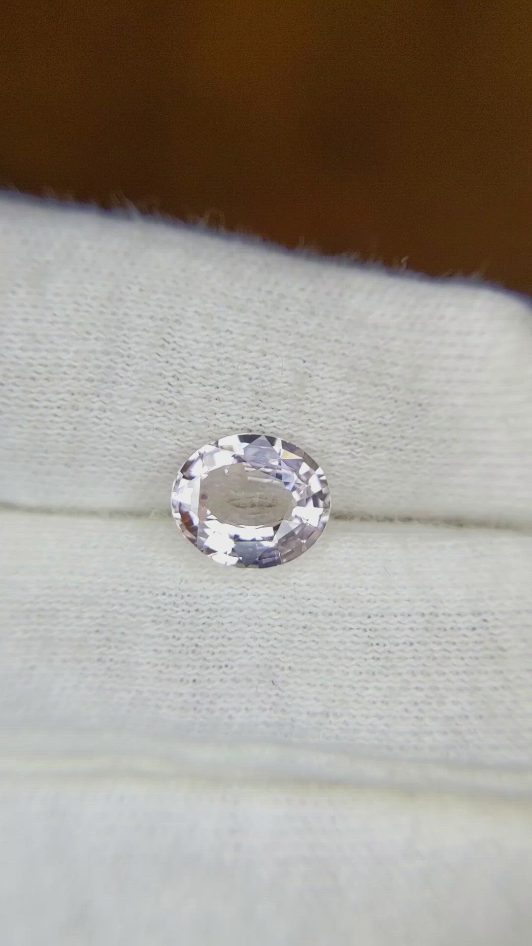 2.10 Ct. Peach Sapphire from Ceylon (Sri Lanka) Size Video