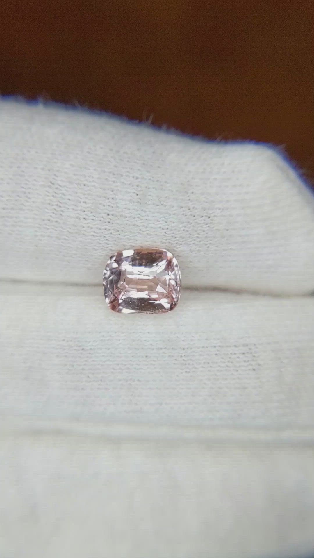 2.04 Ct. Peach Sapphire from Ceylon (Sri Lanka) Size Video