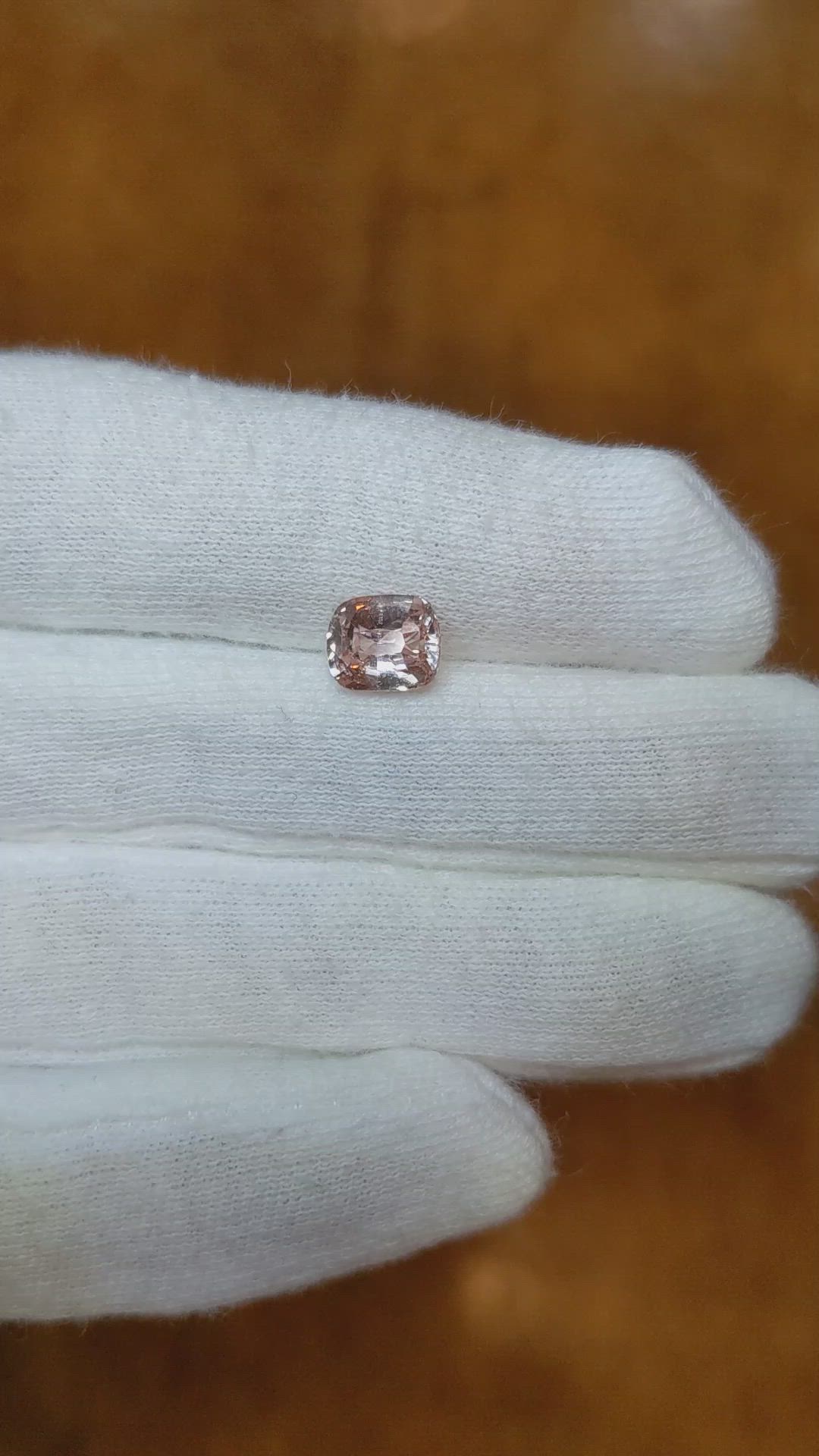 2.04 Ct. Peach Sapphire from Ceylon (Sri Lanka) Size Video