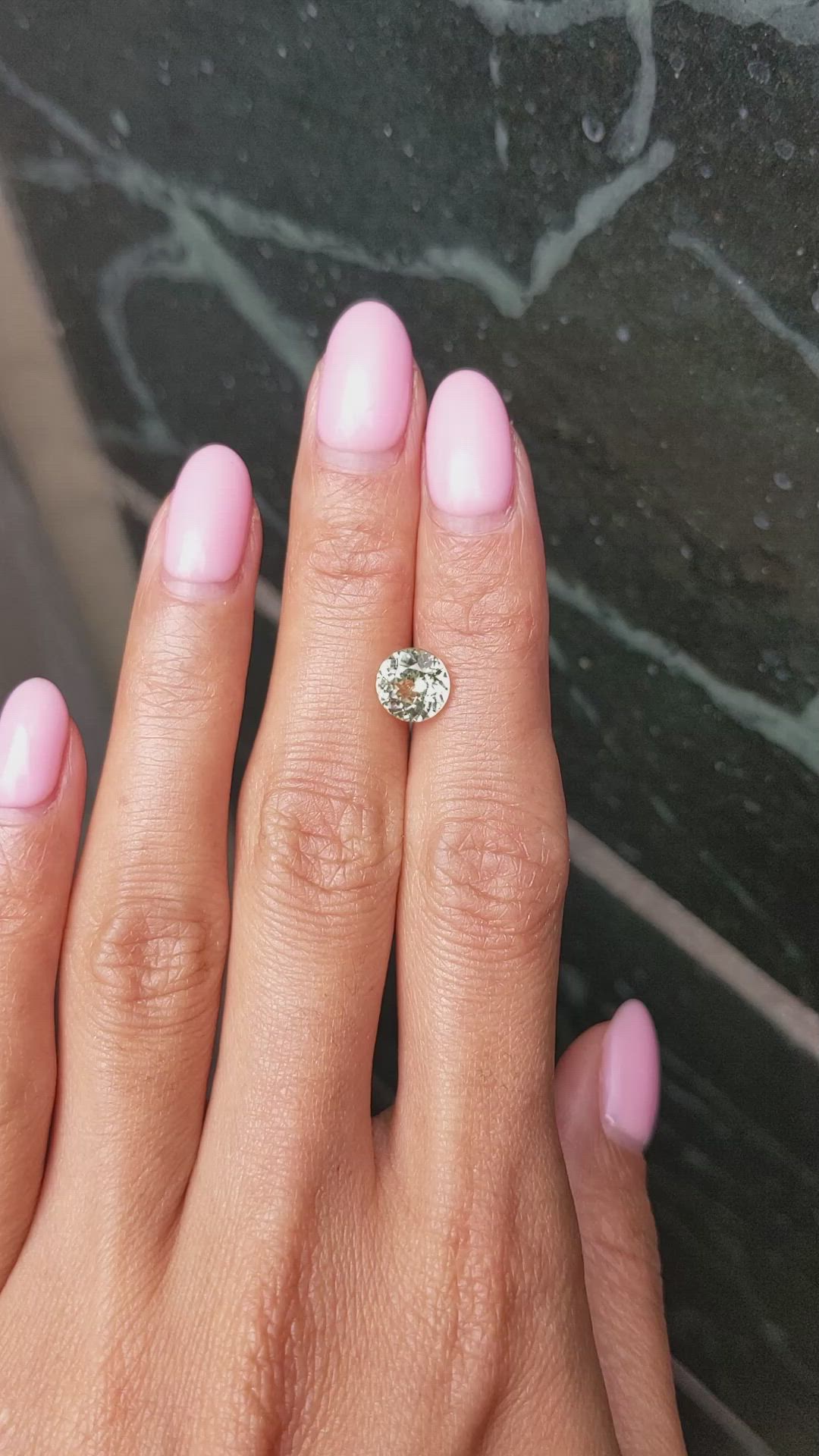 2.07 Ct. Yellowish Green Sapphire from Ceylon (Sri Lanka) Size Video