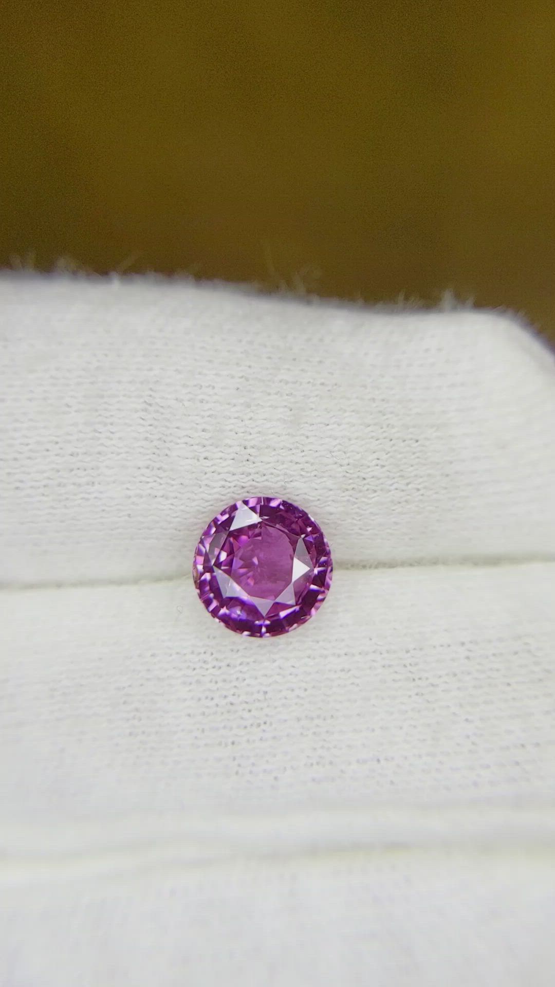 2.06 Ct. Pinkish Purple Sapphire from Ceylon (Sri Lanka) Size Video