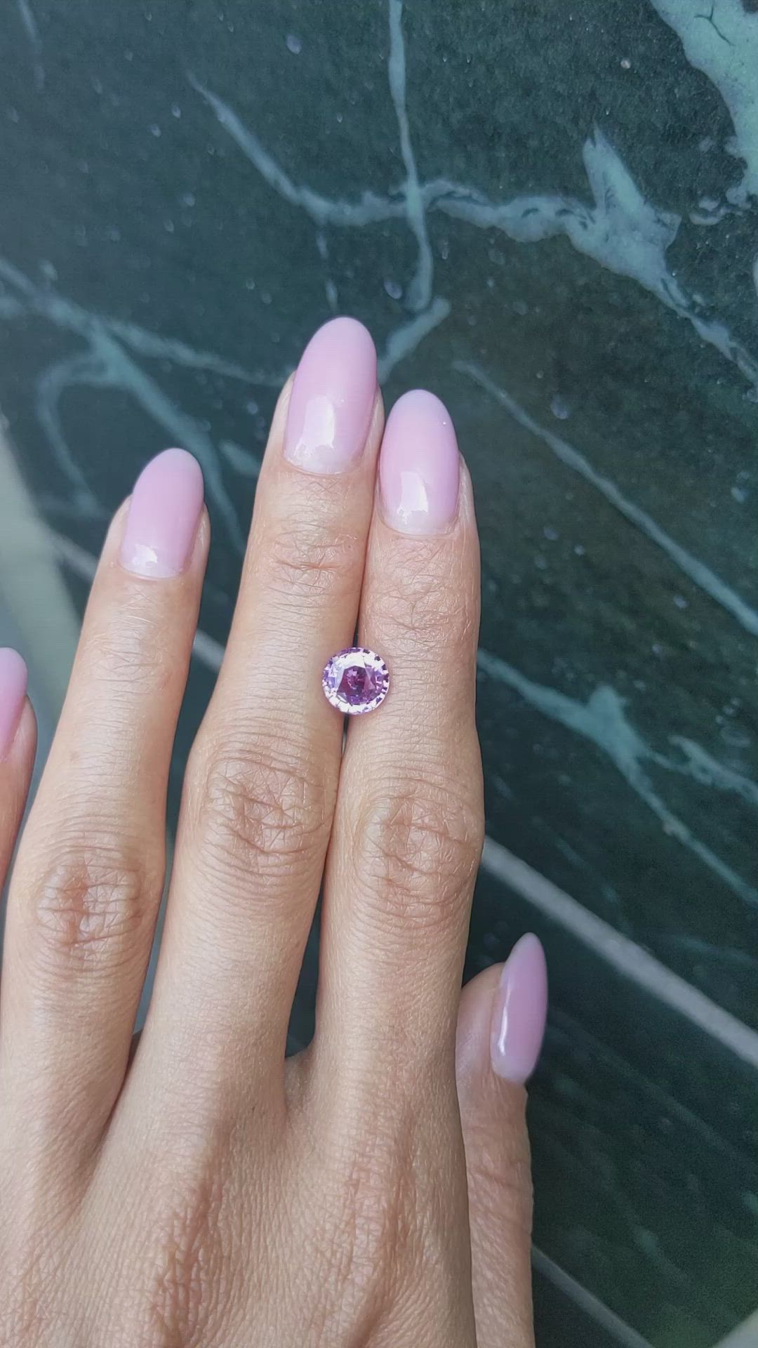 2.06 Ct. Pinkish Purple Sapphire from Ceylon (Sri Lanka) Size Video