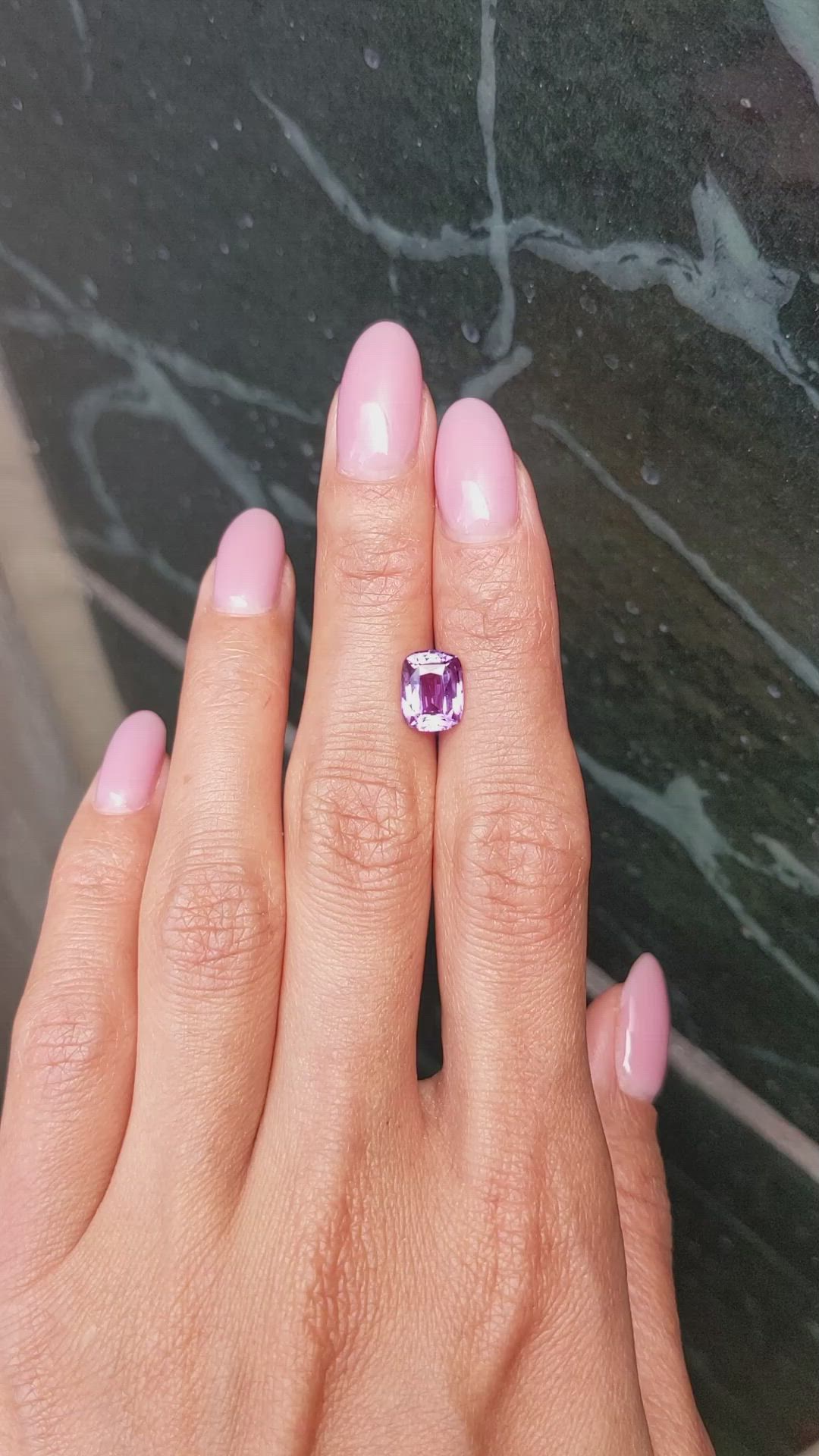 2.57 Ct. Pinkish Purple Sapphire from Madagascar Size Video