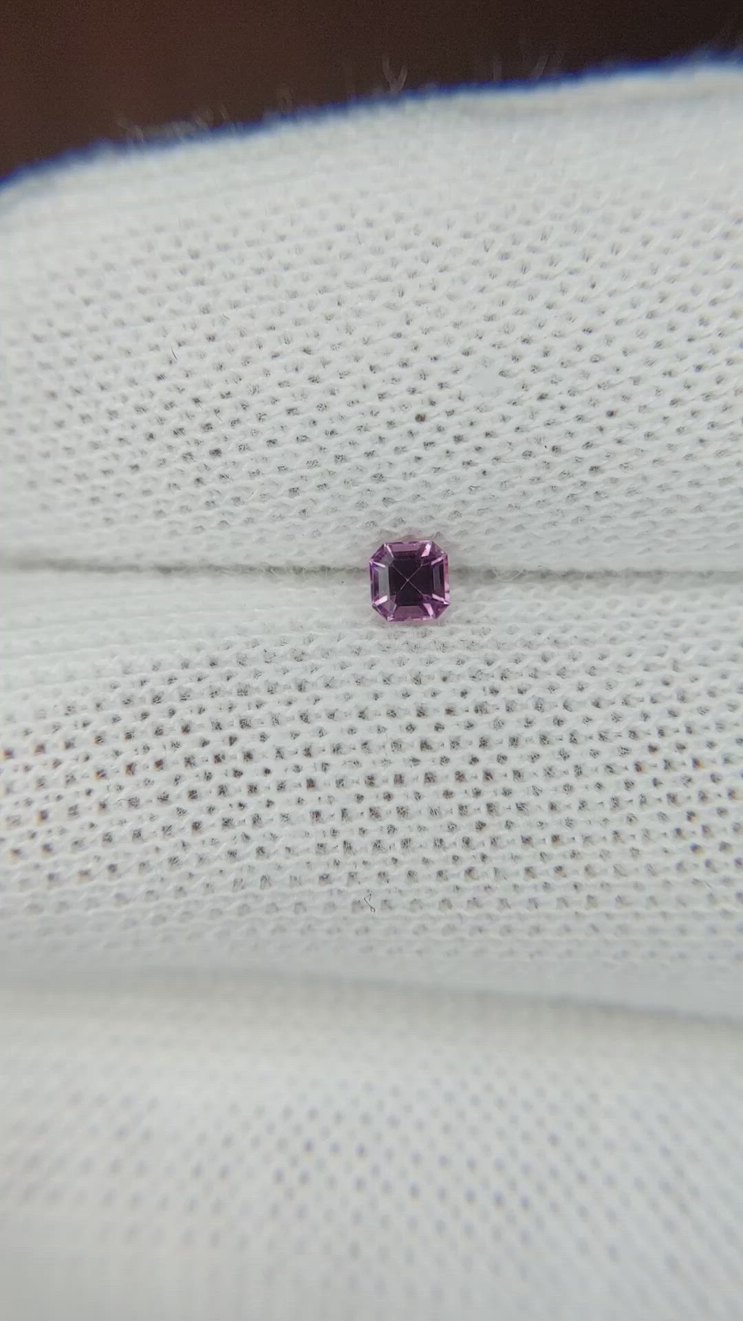 0.18 Ct. Purple Sapphire from Ceylon (Sri Lanka) Size Video