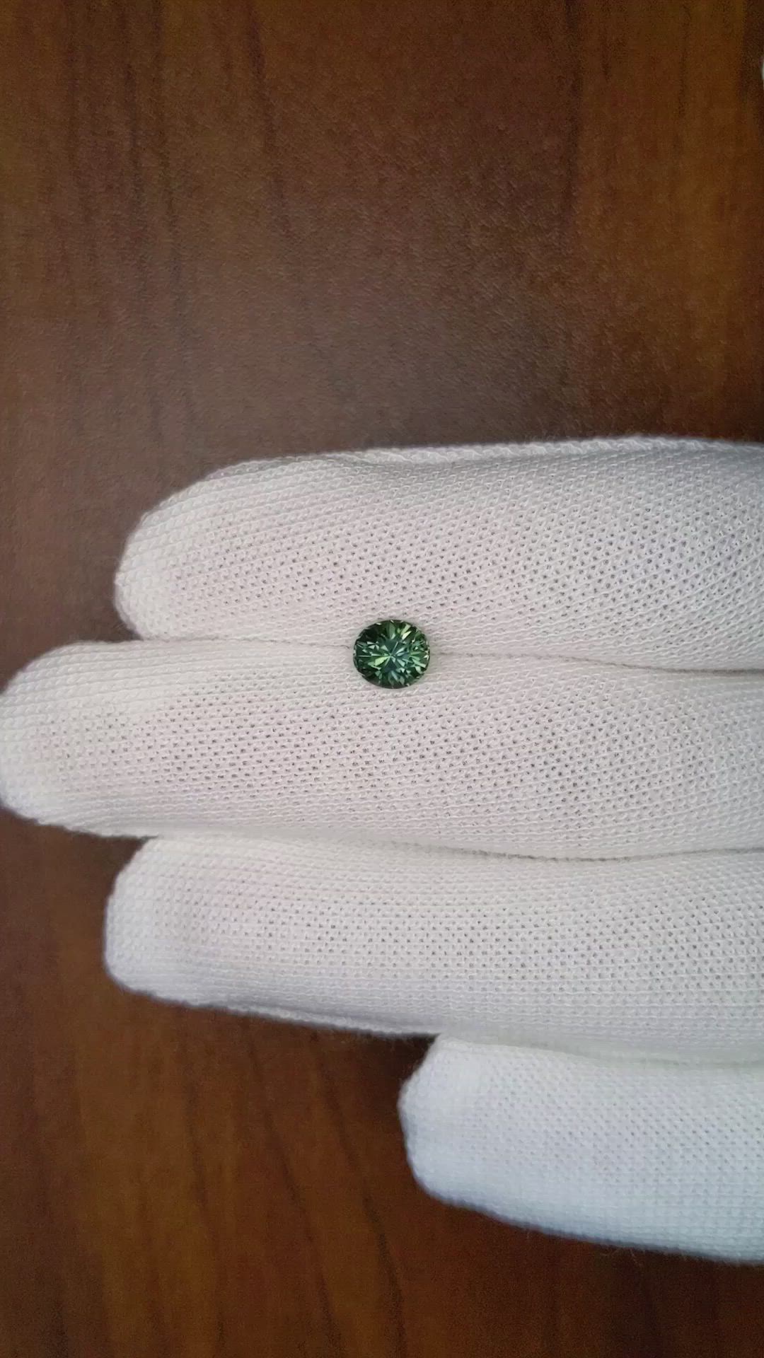 1.29 Ct. Bluish Green Sapphire from Tanzania Size Video