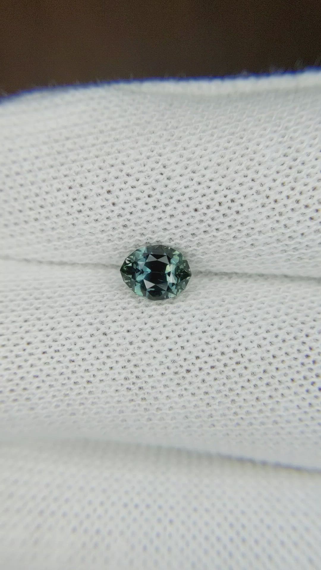 1.09 Ct. Greenish Blue Sapphire from Tanzania Size Video