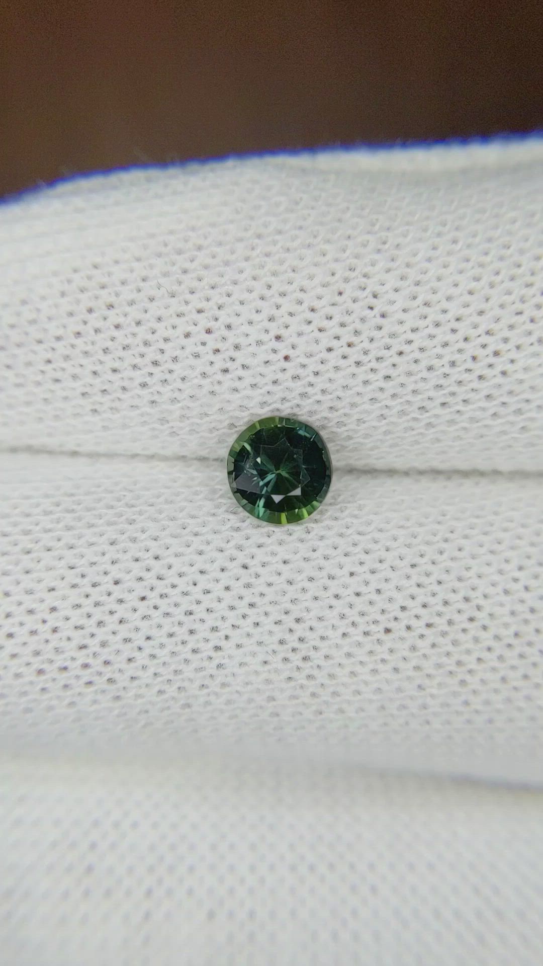0.97 Ct. Bluish Green Sapphire from Tanzania Size Video