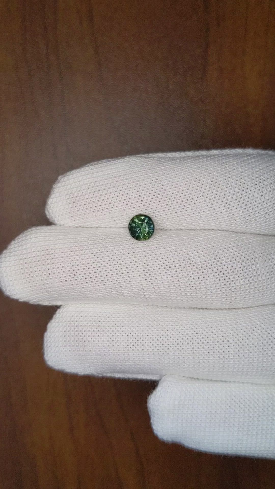 0.97 Ct. Bluish Green Sapphire from Tanzania Size Video
