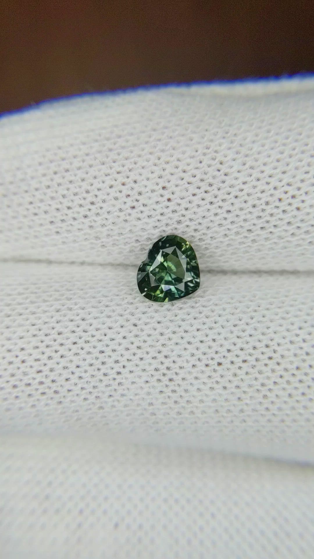 0.97 Ct. Bluish Green Sapphire from Tanzania Size Video