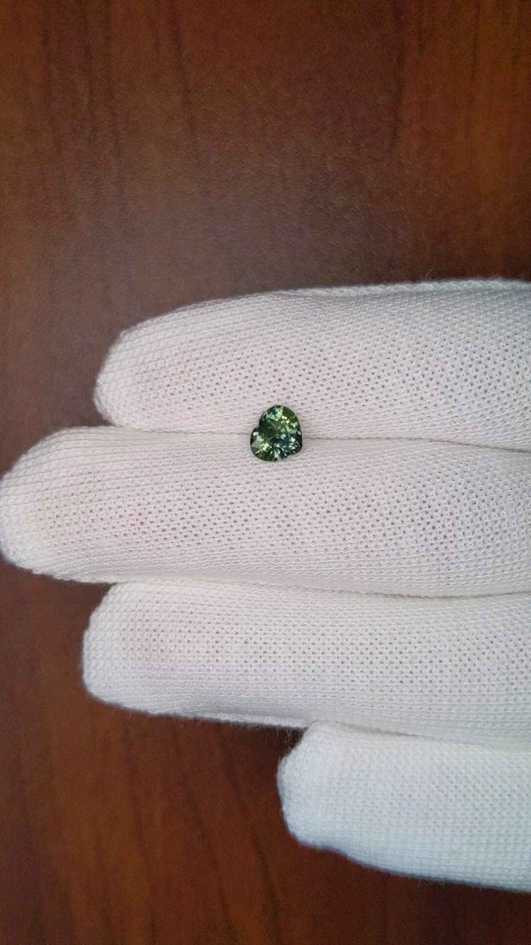 0.97 Ct. Bluish Green Sapphire from Tanzania Size Video