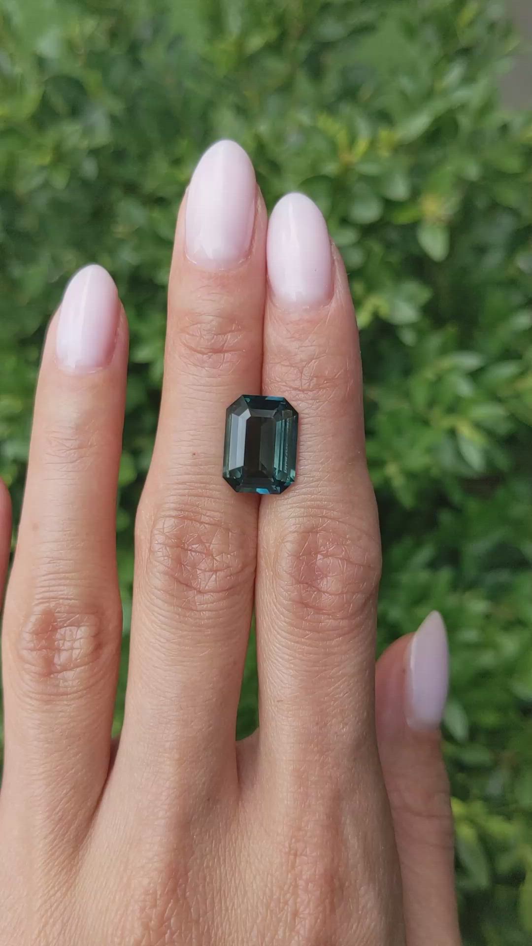 7.05 Ct. Bluish Green Sapphire from Madagascar Size Video