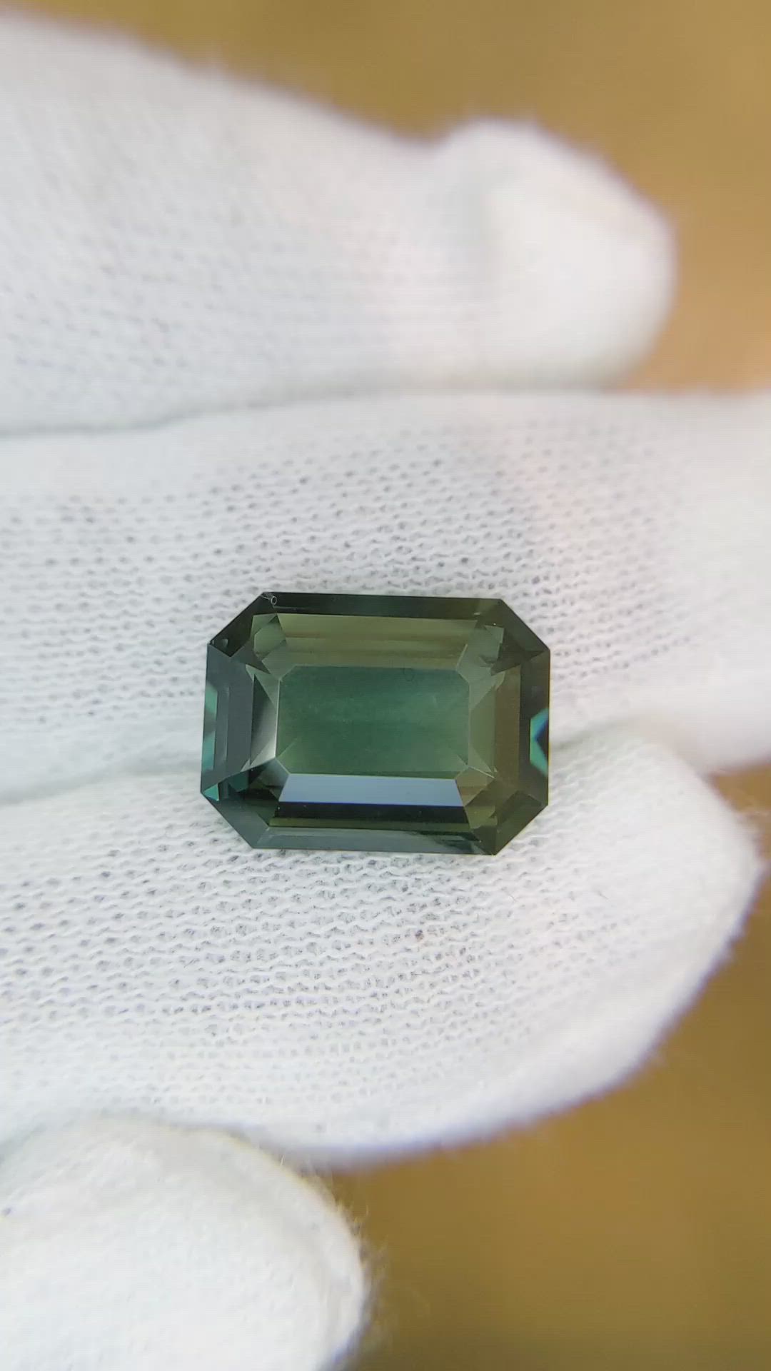 7.05 Ct. Bluish Green Sapphire from Madagascar Size Video