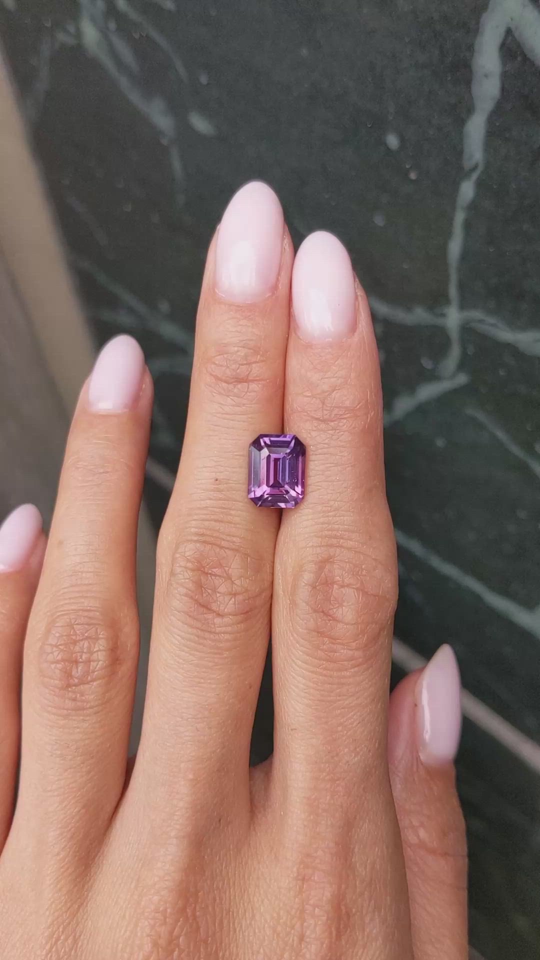 4.21 Ct. Purple Sapphire from Ceylon (Sri Lanka) Size Video