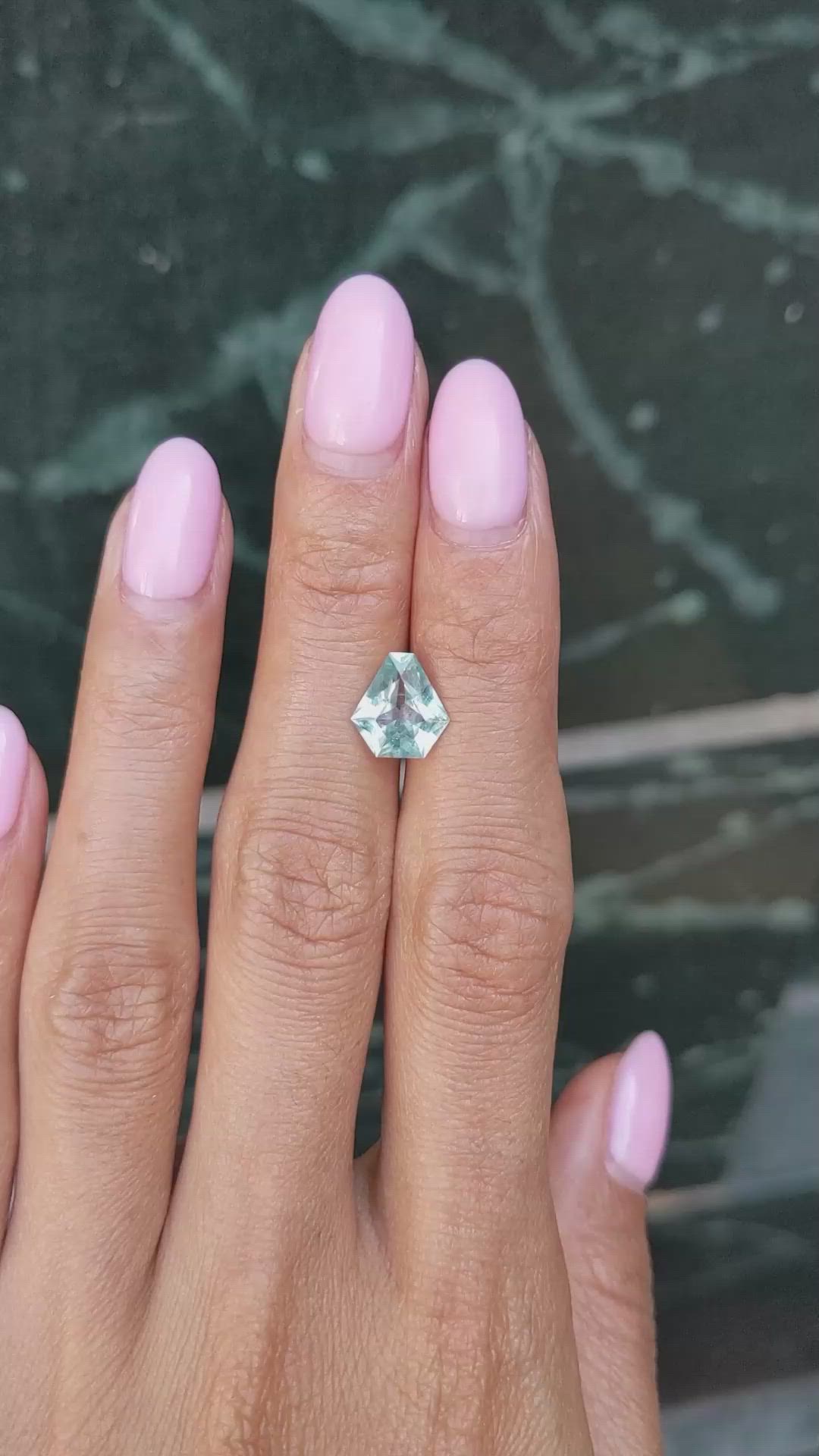 2.27 Ct. Green Sapphire from Montana Size Video