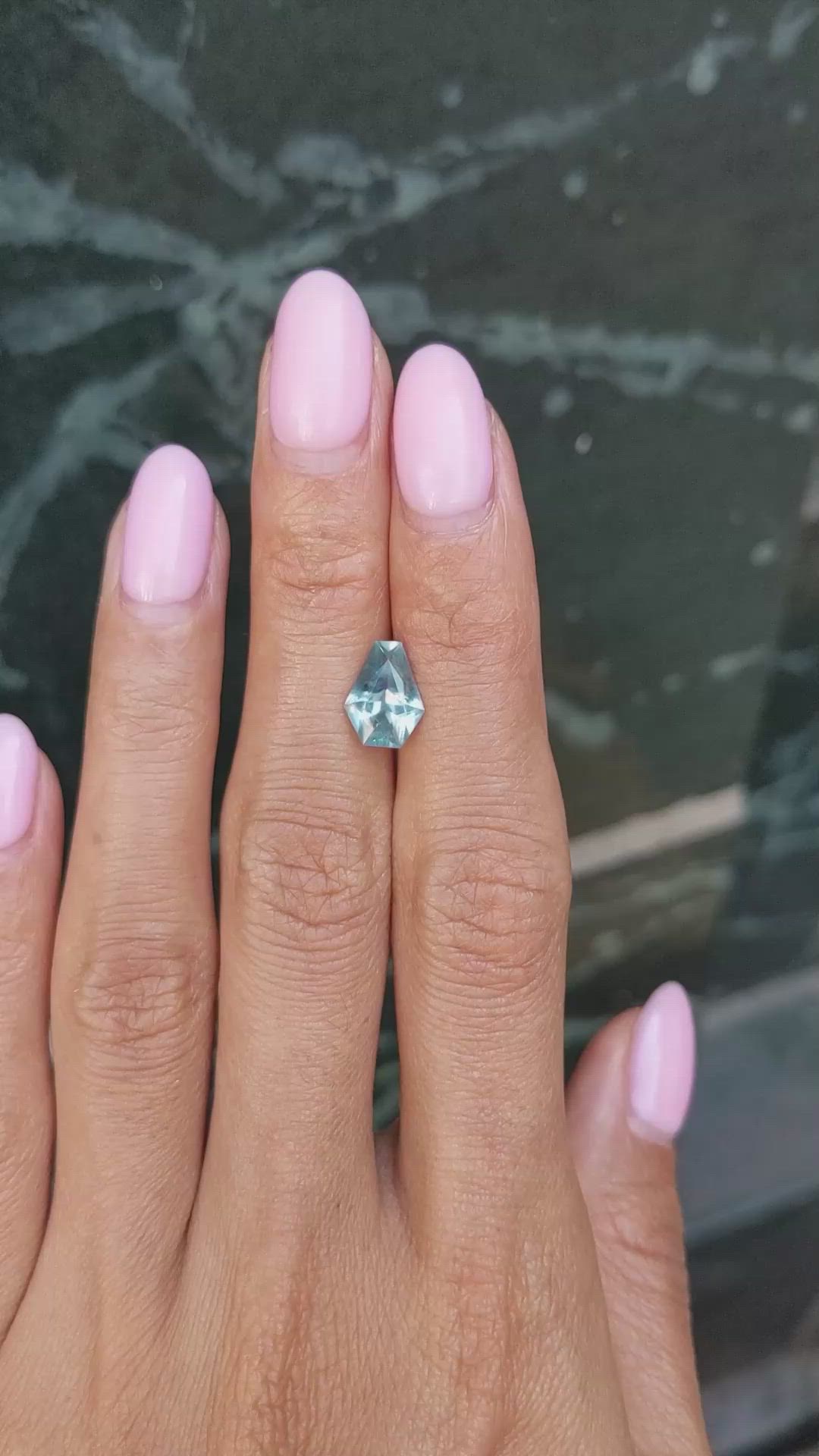 2.00 Ct. Greenish Blue Sapphire from Montana Size Video