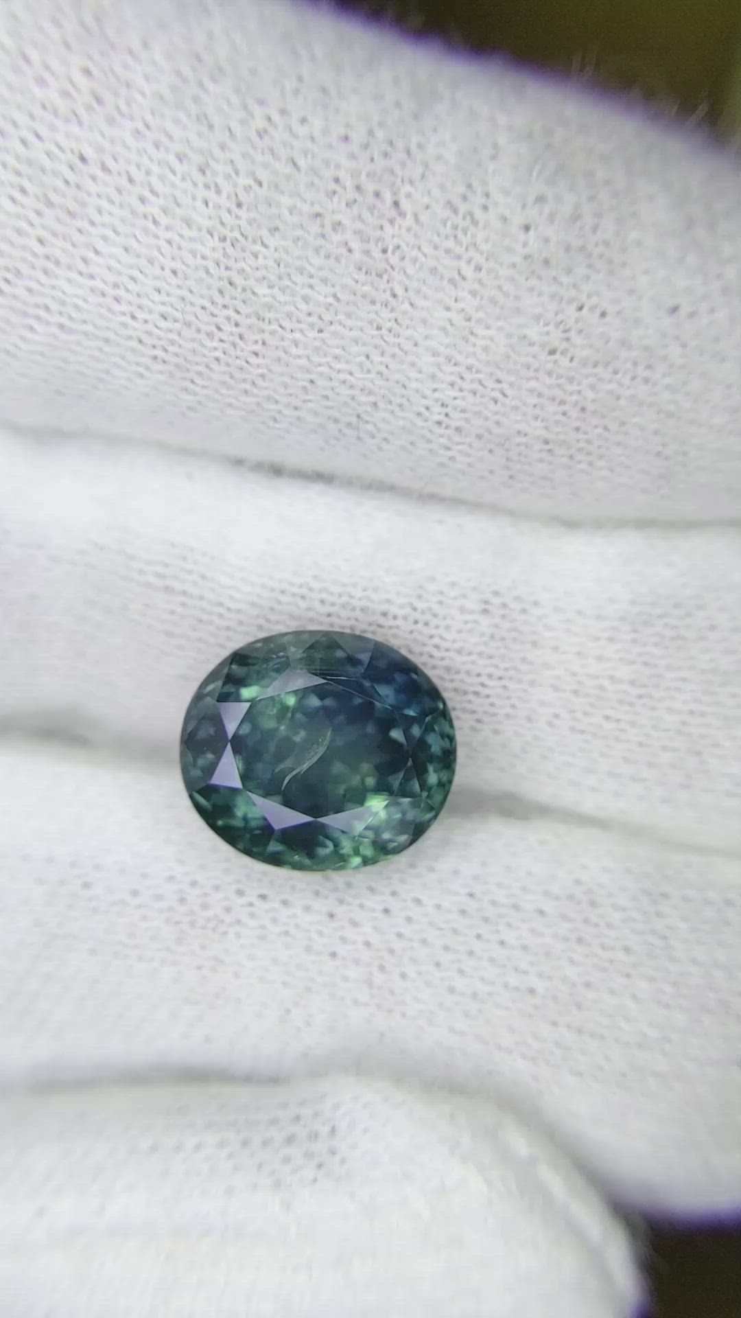 6.96 Ct. Bluish Green Sapphire from Montana Size Video