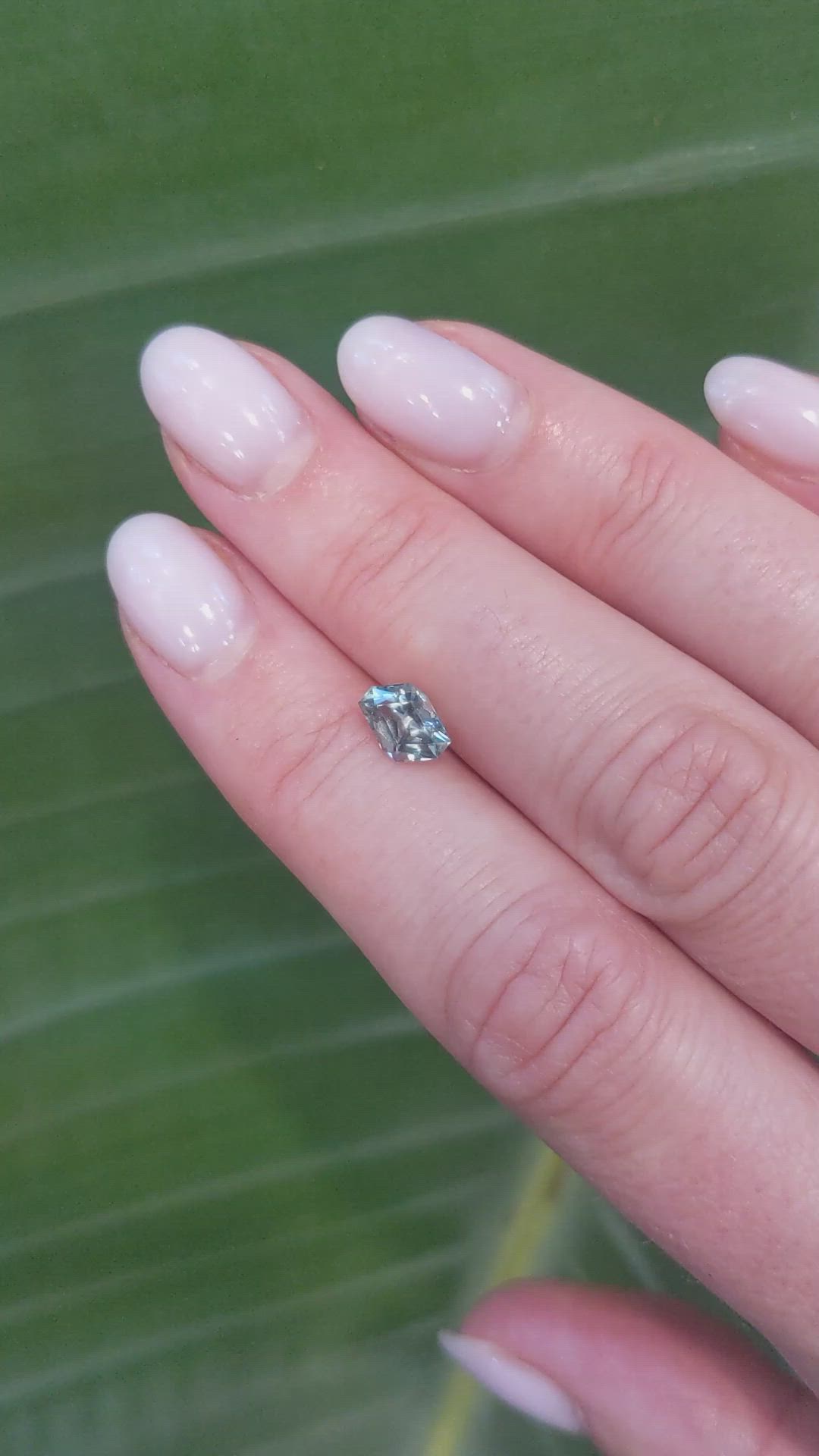 1.11 Ct. Green Sapphire from Montana Size Video