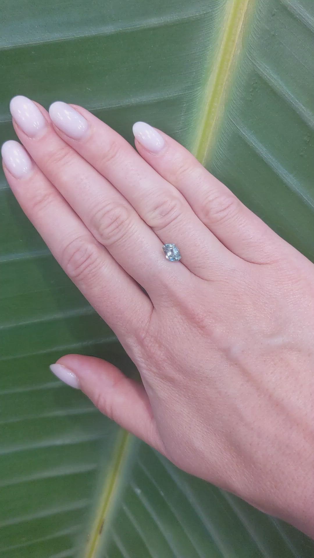 1.11 Ct. Green Sapphire from Montana Size Video