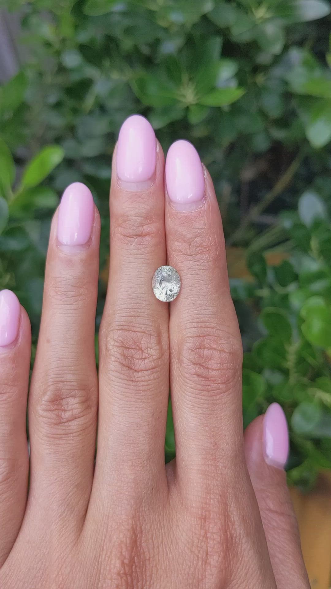 2.21 Ct. Yellowish Green Sapphire from Montana Size Video