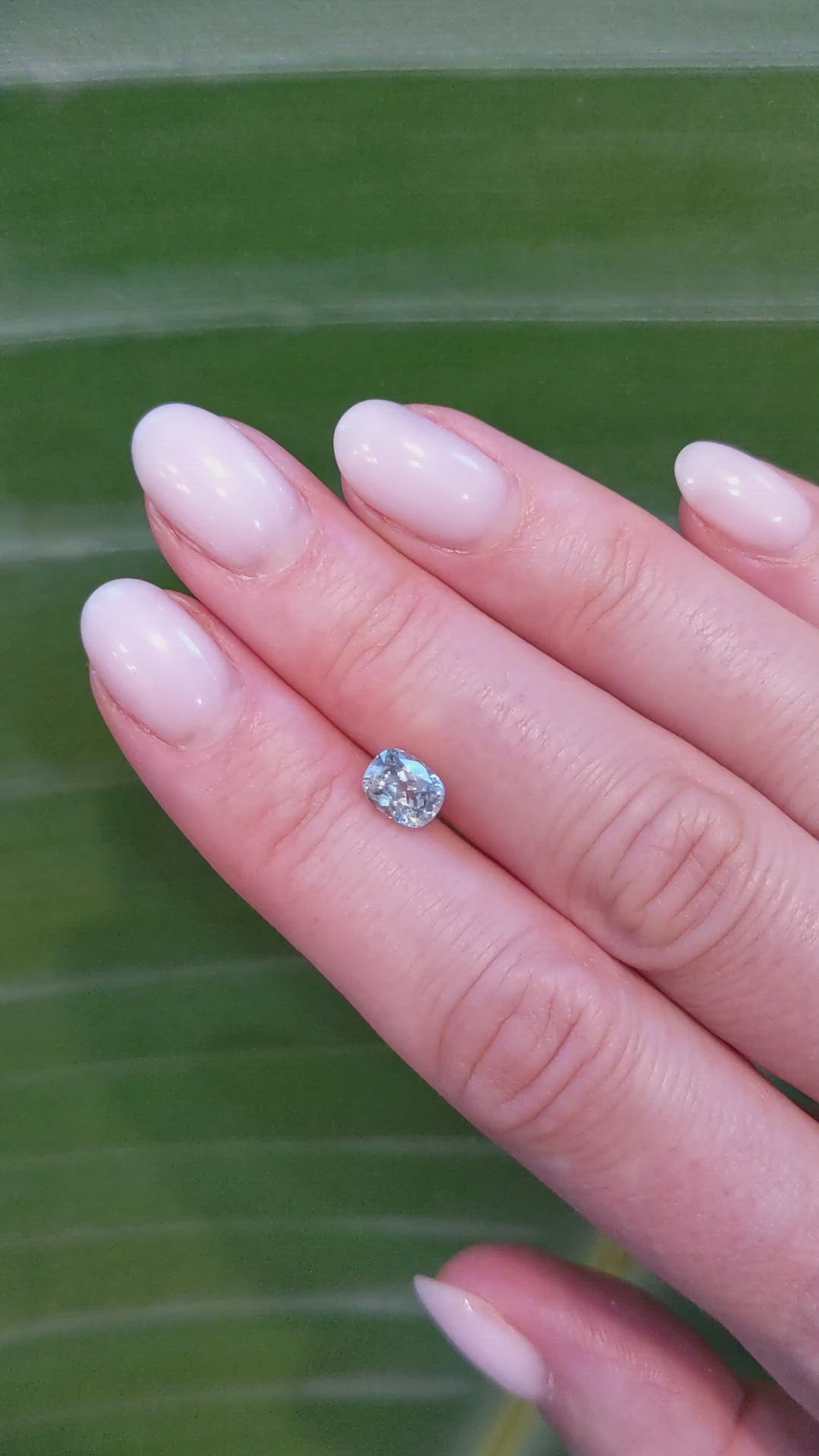 1.24 Ct. Greenish Blue Sapphire from Montana Size Video