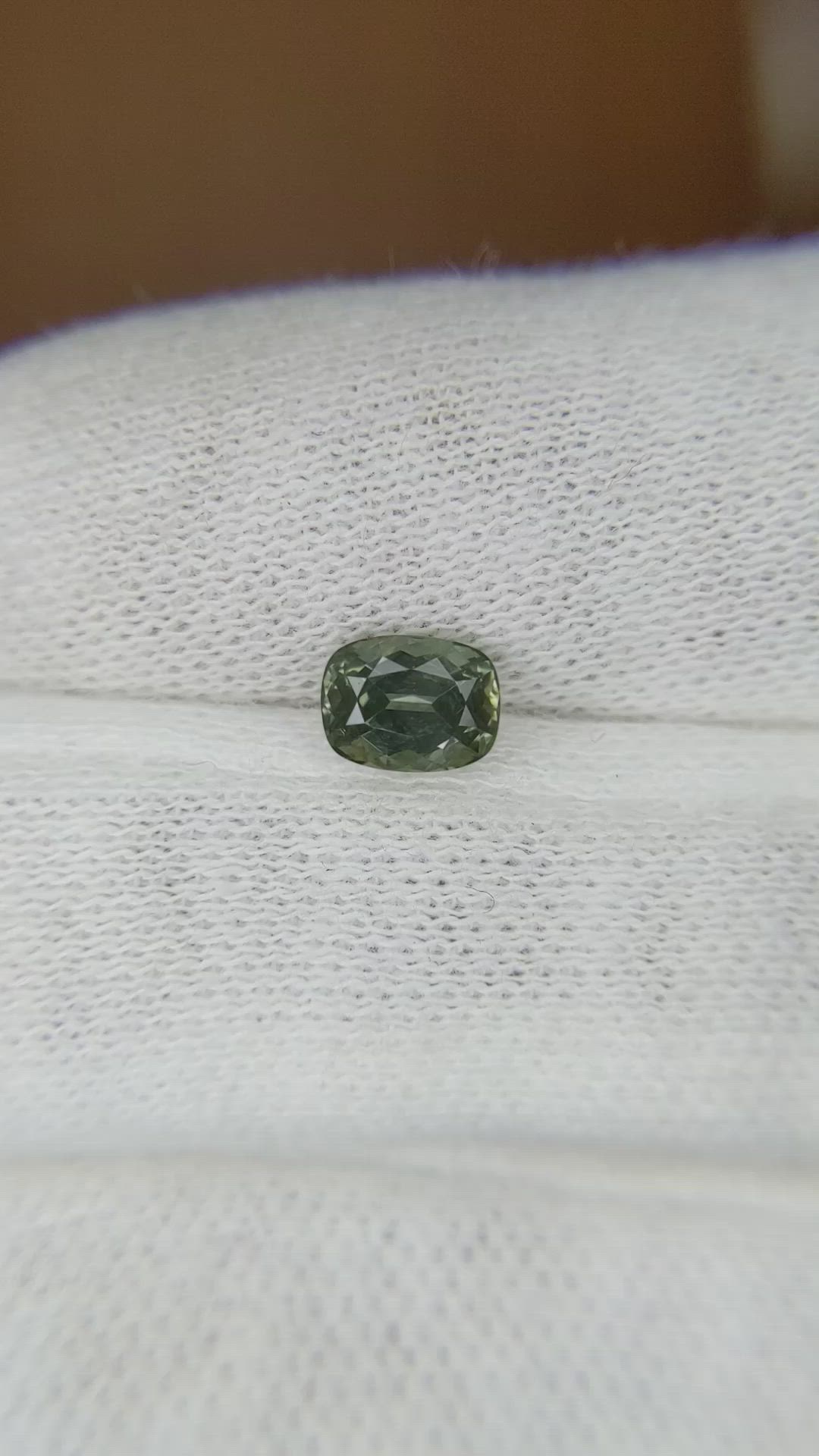 0.84 Ct. Green Sapphire from Montana Size Video