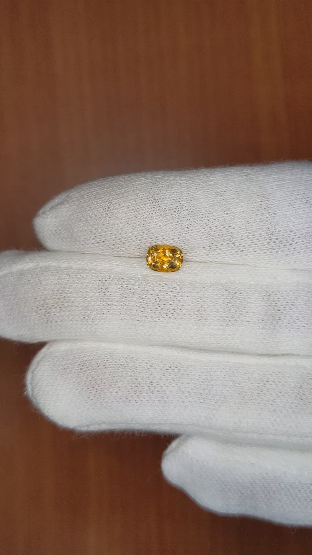 0.83 Ct. Orange Sapphire from Montana Size Video