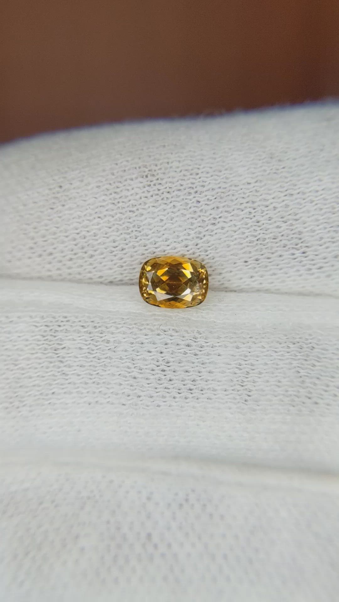 0.83 Ct. Orange Sapphire from Montana Size Video