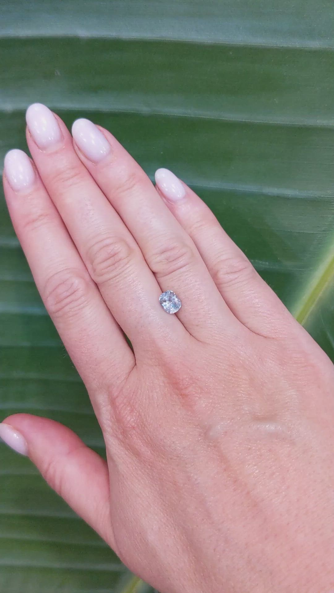 1.29 Ct. Bluish Grey Sapphire from Montana Size Video