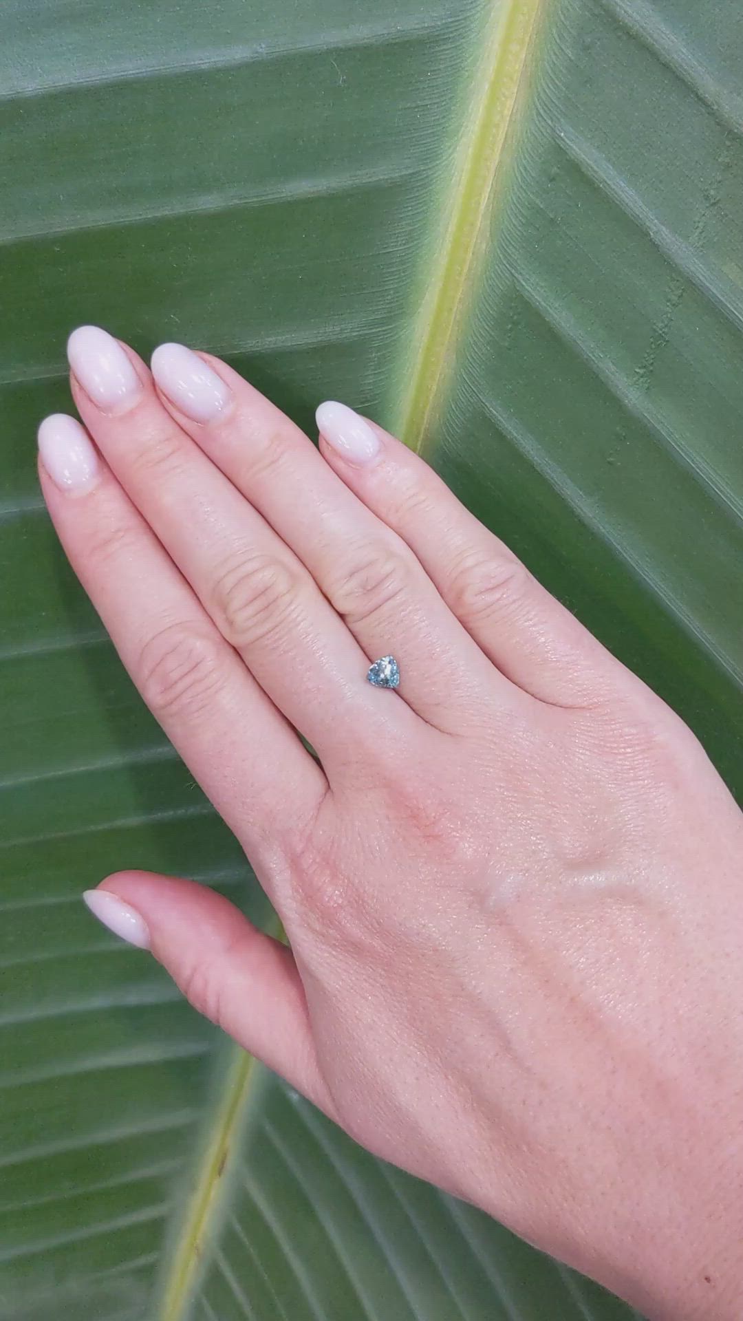 0.83 Ct. Greenish Blue Sapphire from Montana Size Video