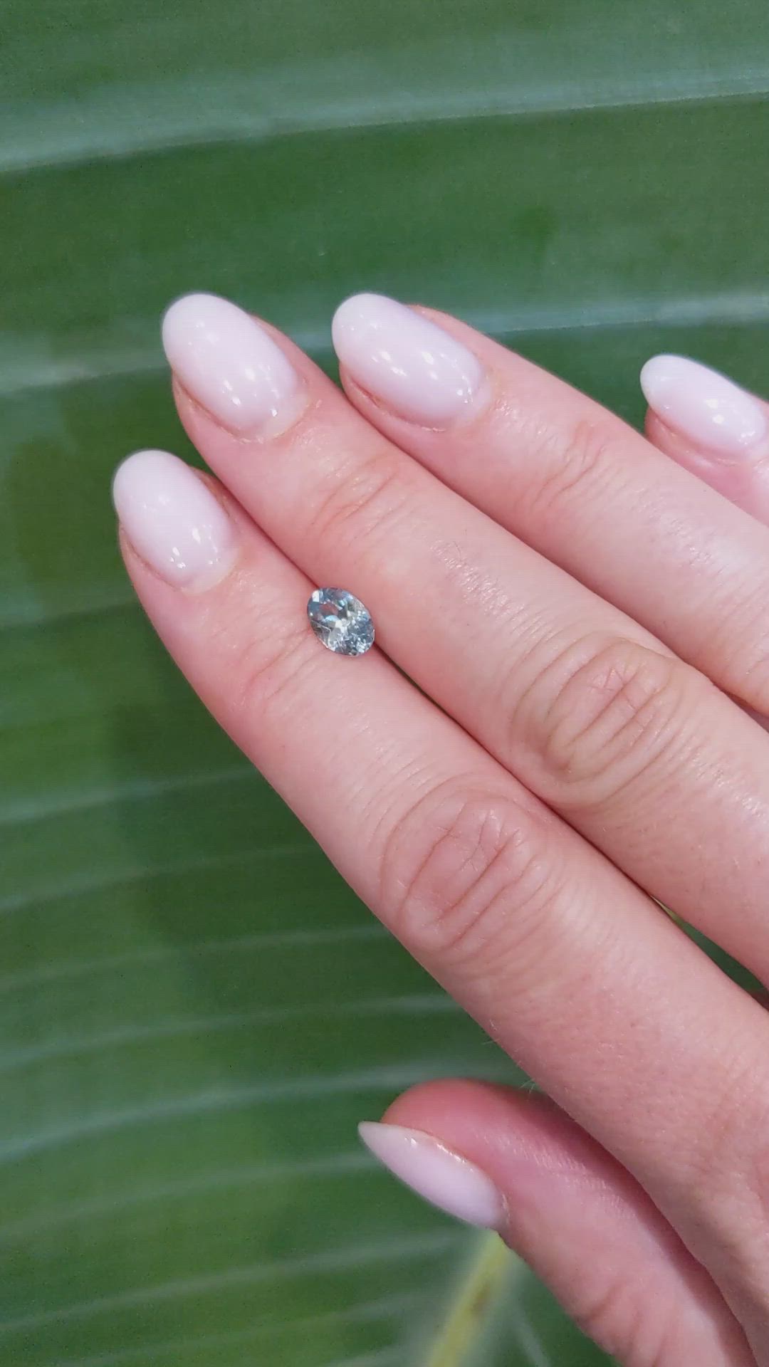 0.90 Ct. Greenish Blue Sapphire from Montana Size Video