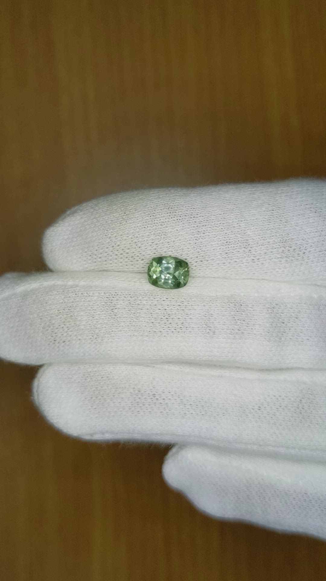 1.26 Ct. Green Sapphire from Montana Size Video