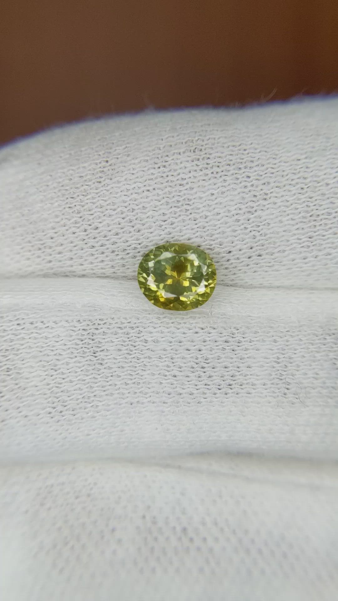 1.26 Ct. Green Sapphire from Montana Size Video