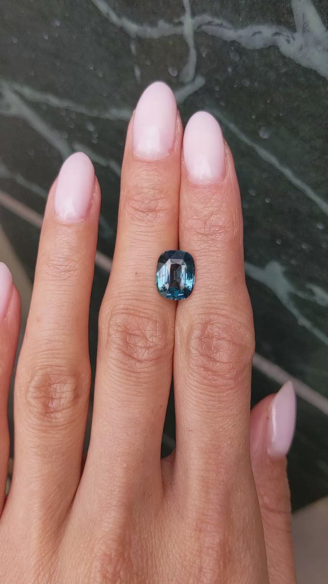 4.12 Ct. Bluish Green Sapphire from Ceylon (Sri Lanka) Size Video