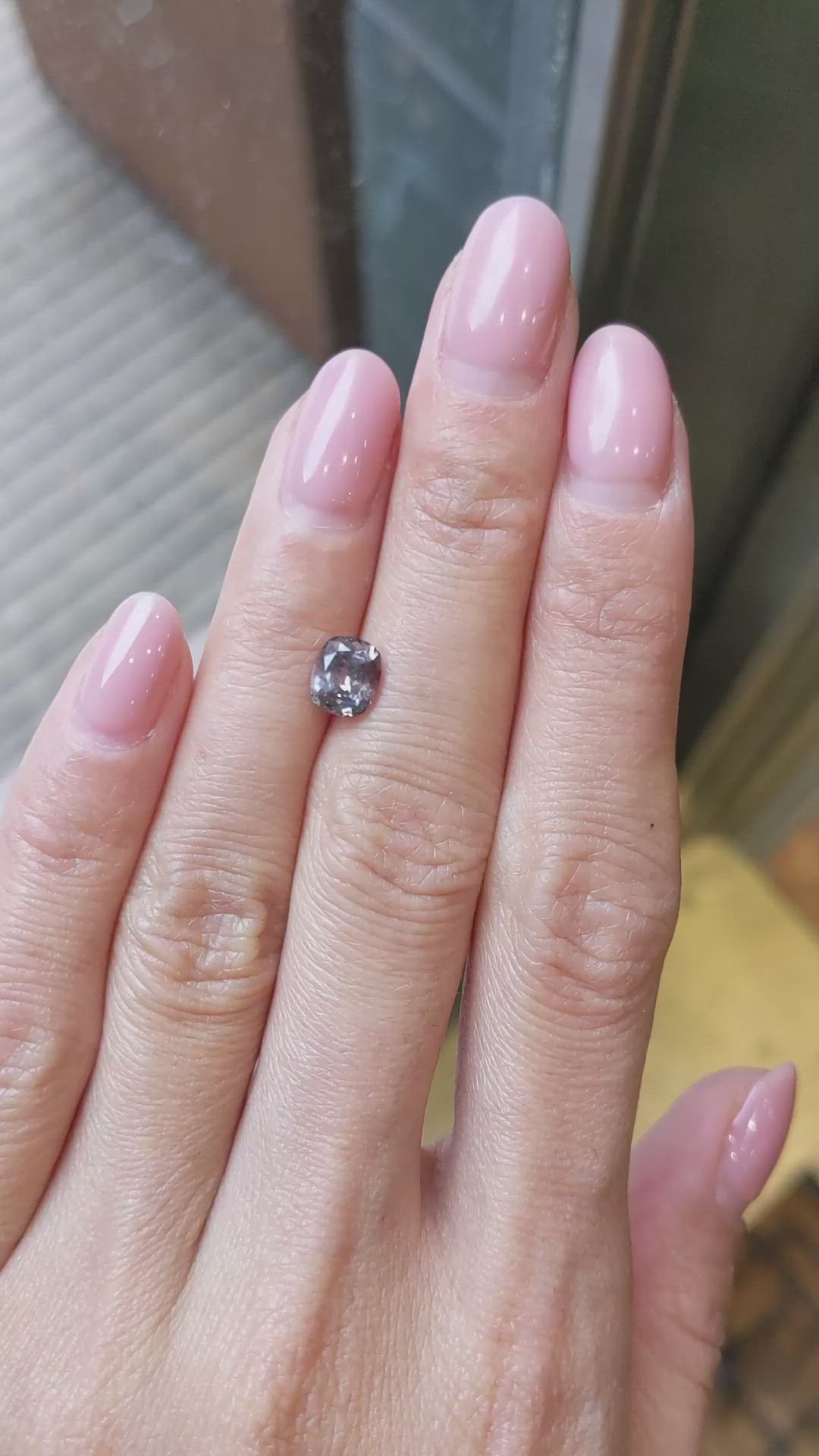 1.33 Ct. Greenish Brown Sapphire from Montana Size Video