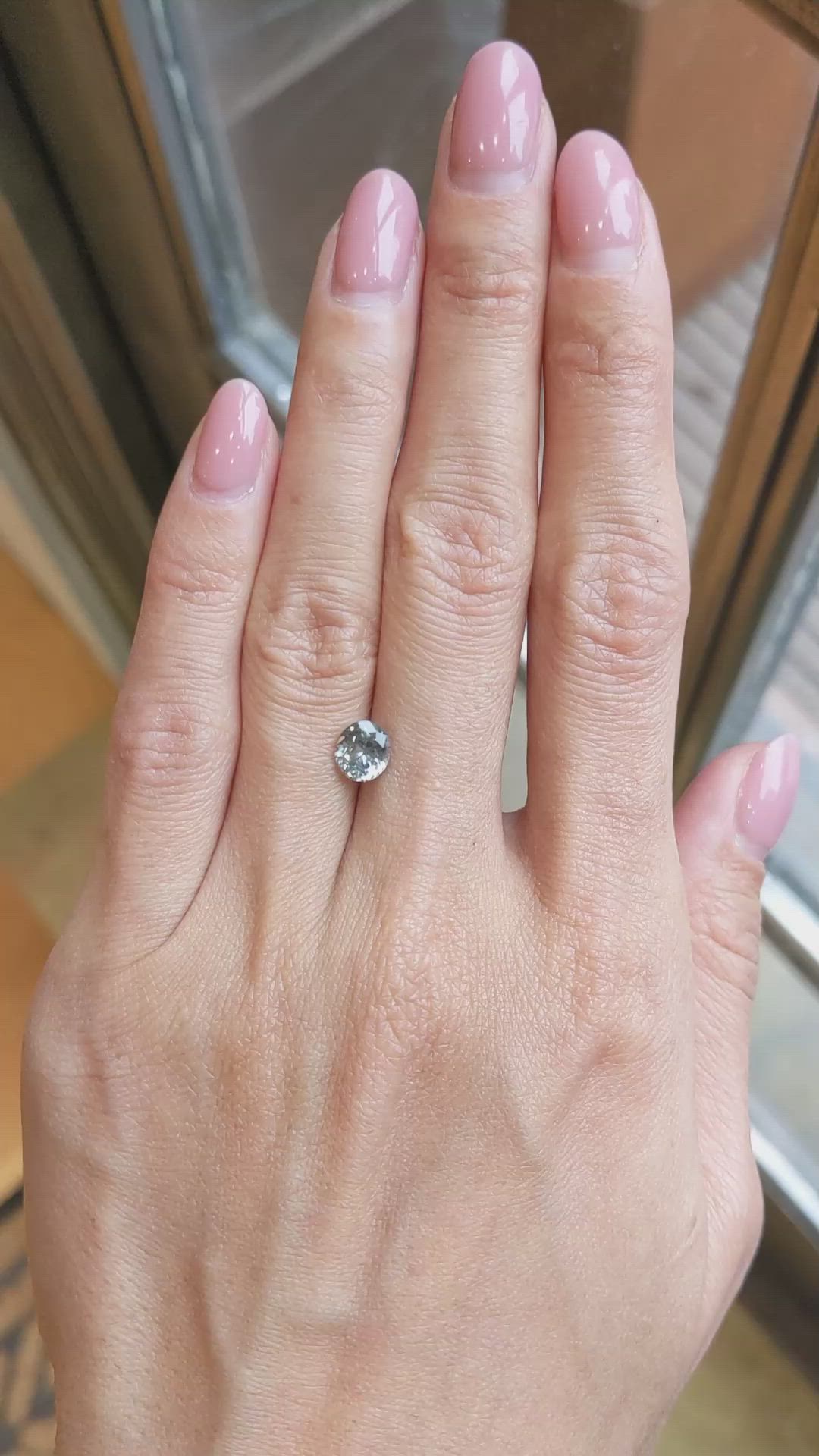 1.33 Ct. Greenish Blue Sapphire from Montana Size Video