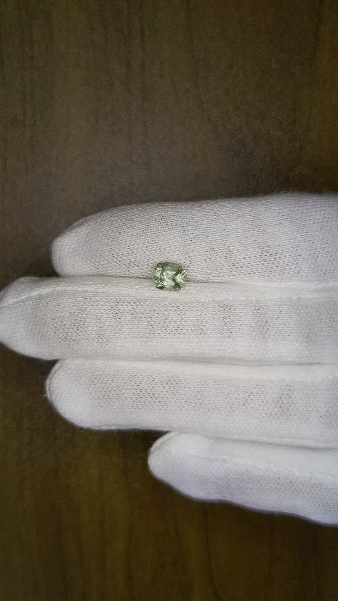 1.34 Ct. Green Sapphire from Montana Size Video