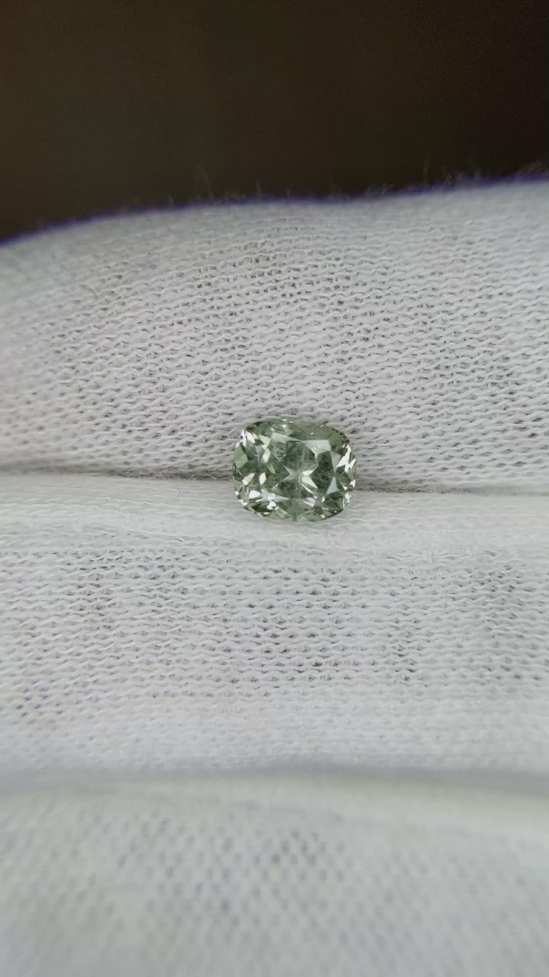 1.34 Ct. Green Sapphire from Montana Size Video
