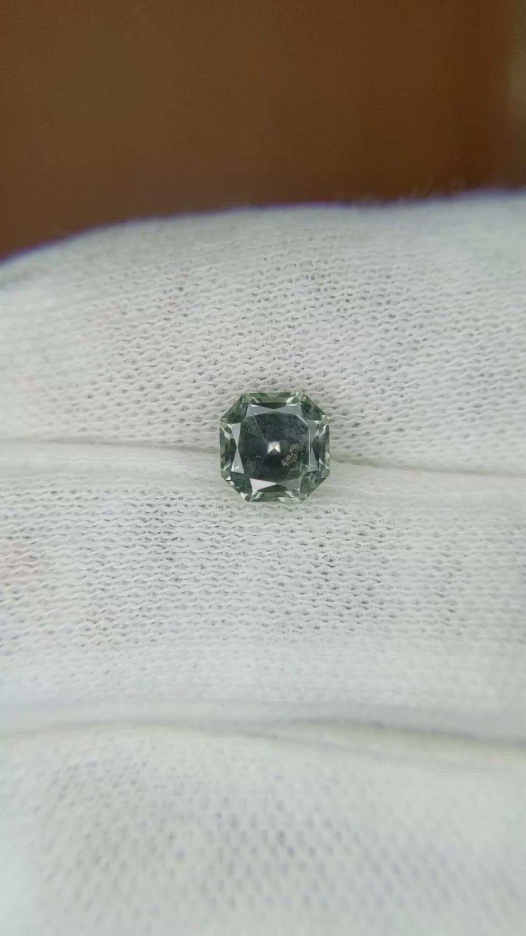 1.75 Ct. Bluish Green Sapphire from Montana Size Video