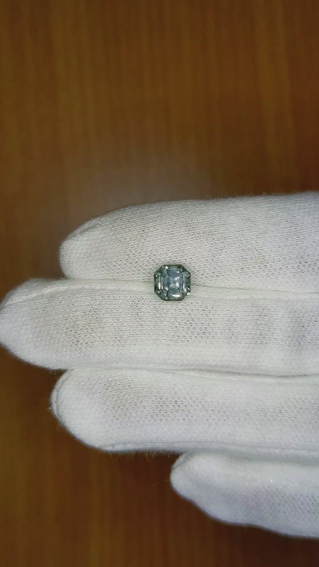 1.75 Ct. Bluish Green Sapphire from Montana Size Video