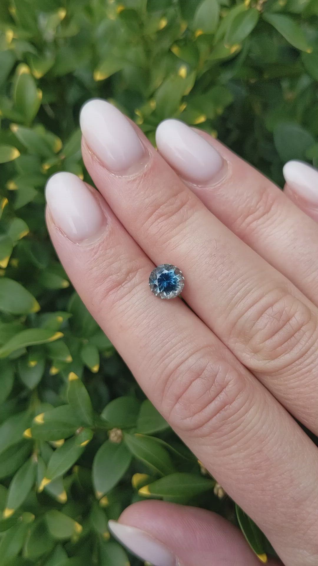 1.61 Ct. Greenish Blue Sapphire from Ceylon (Sri Lanka) Size Video