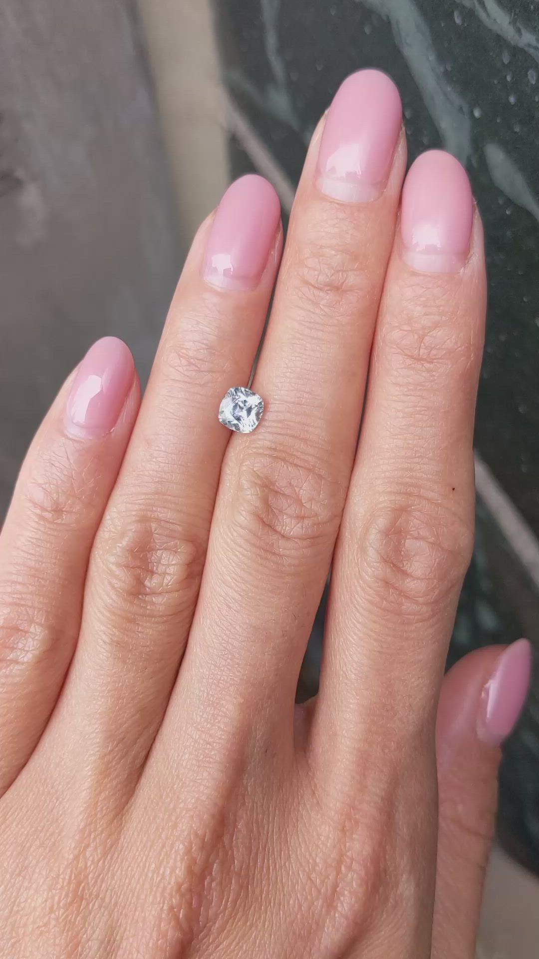 1.11 Ct. Greyish Blue Sapphire from Montana Size Video