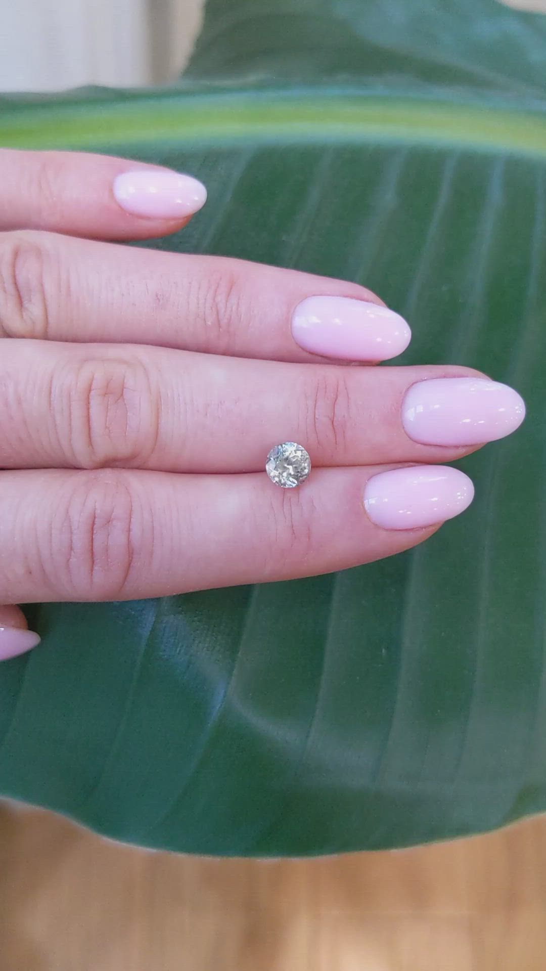 1.17 Ct. Yellowish Green Sapphire from Montana Size Video