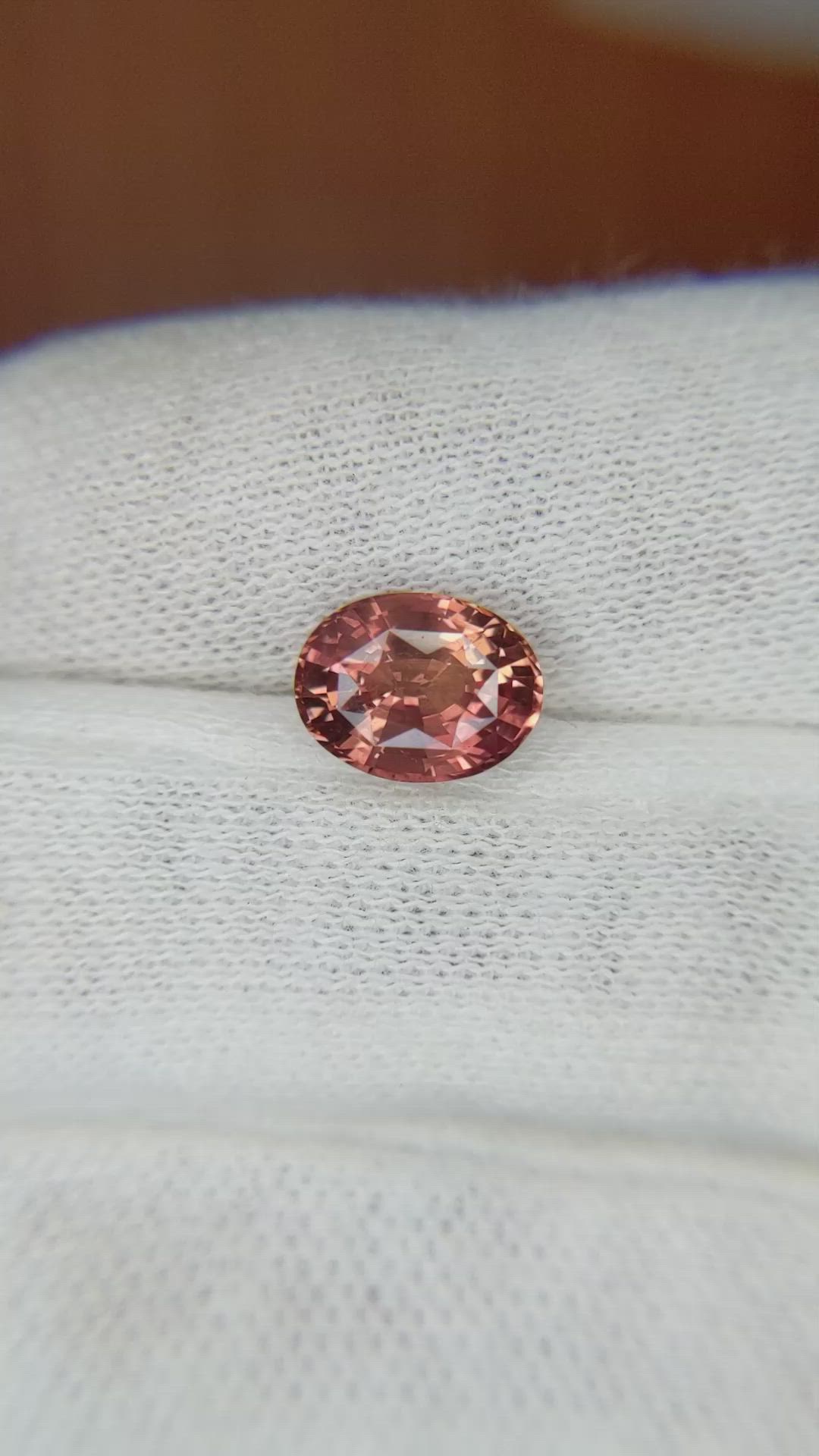 2.47 Ct. Orangish Brown Sapphire from Ceylon (Sri Lanka) Size Video